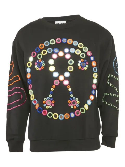 Moschino Pre-Owned mirror-embroidery cotton sweatshirt