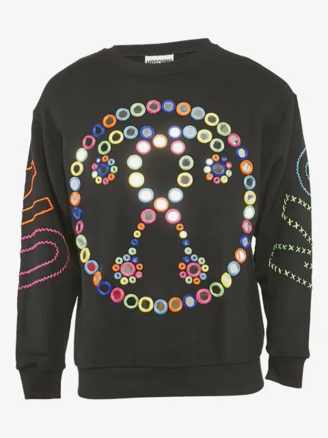 Moschino Pre-Owned sweat en coton à broderie réfléchissante