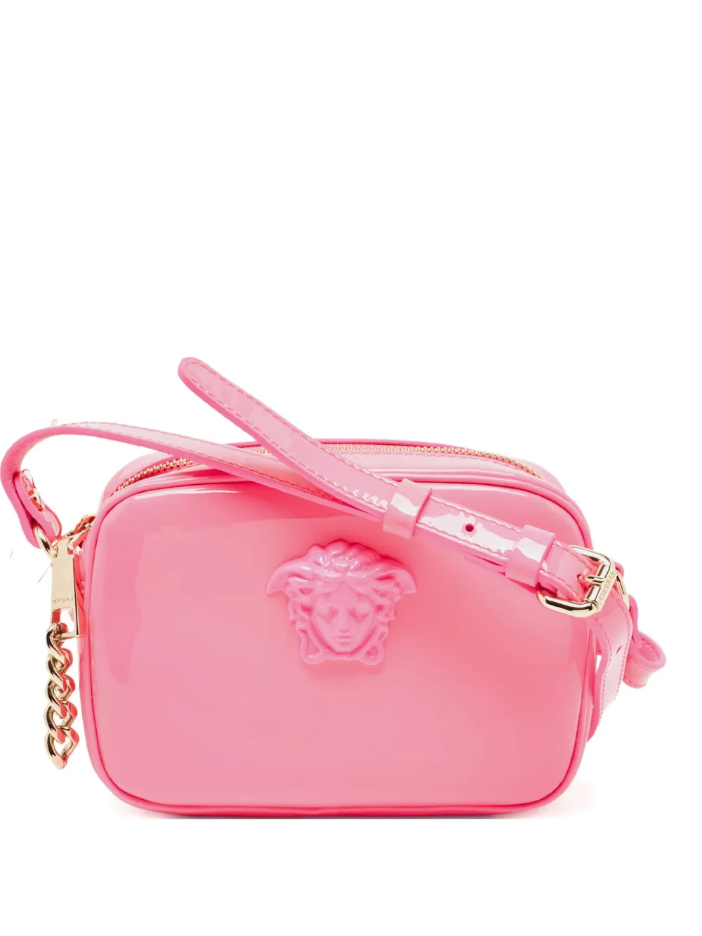 Versace Pre-Owned patent-leather Medusa Head-motif shoulder bag | Pink | Image 1