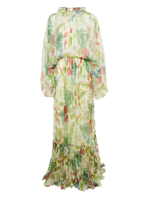 Gucci Pre-Owned tropical-print pleated dress