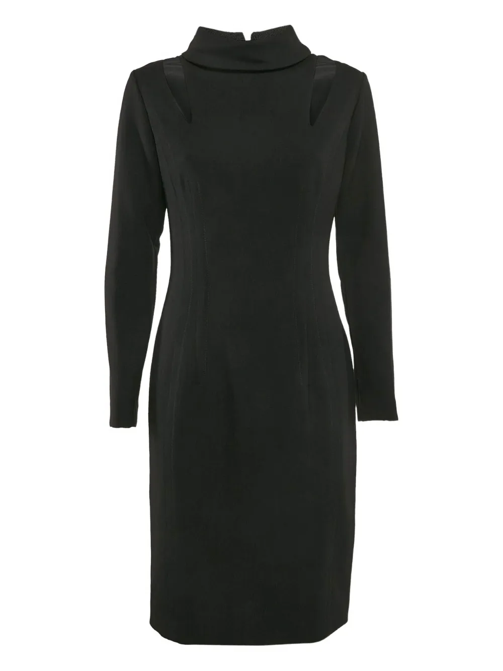 Gianfranco Ferré Pre-Owned vestido de algodón con cuello falso | negro | Image 1