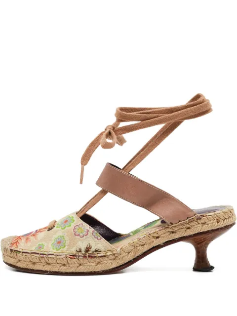 Missoni Pre-Owned 50mm floral-print espadrilles