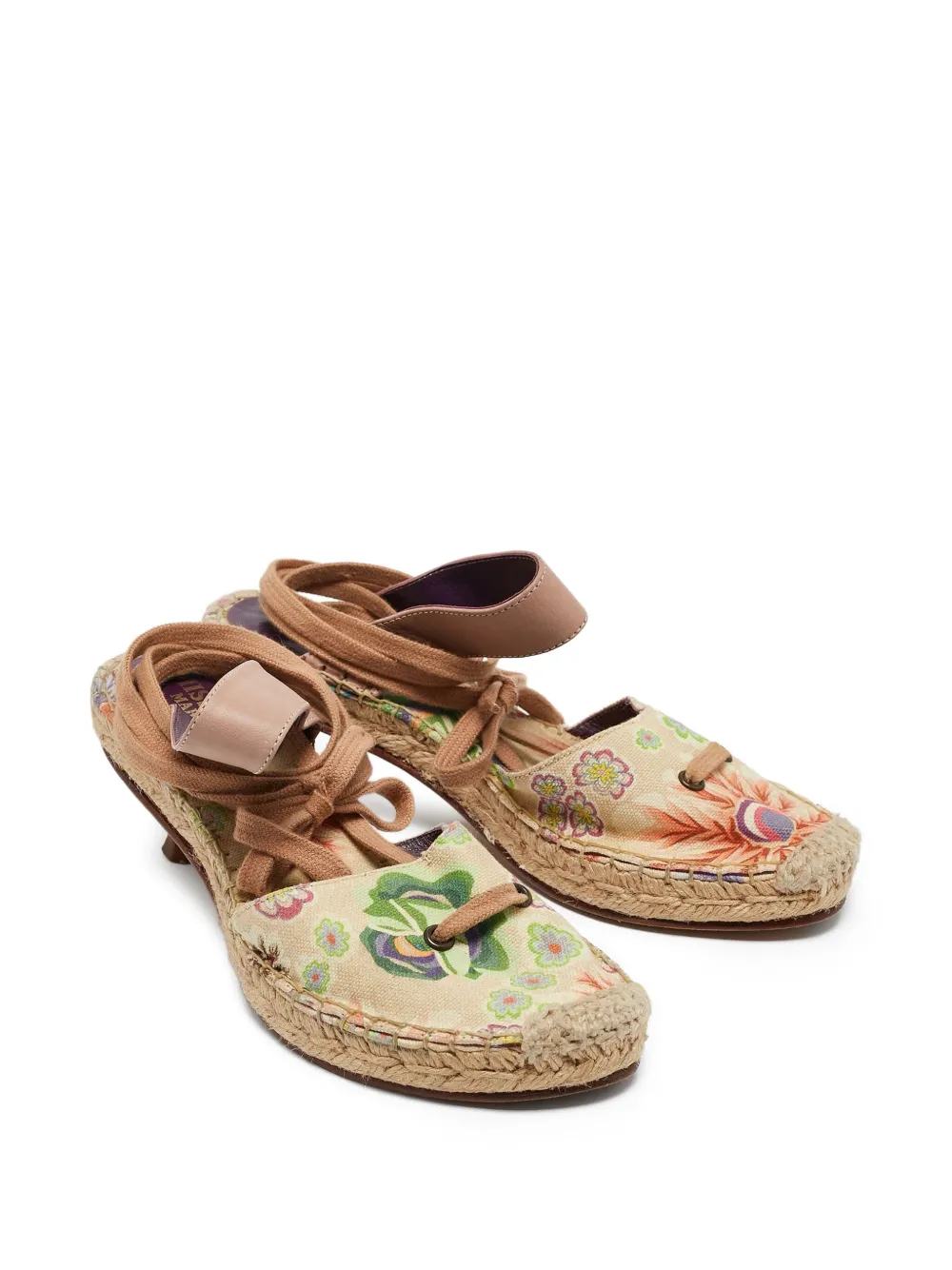 Missoni Pre-Owned 50mm floral-print espadrilles | Image 2