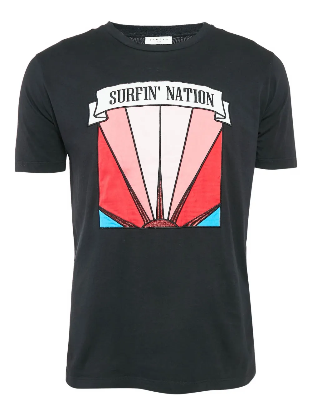 SANDRO graphic-print t-shirt | Black | Image 1