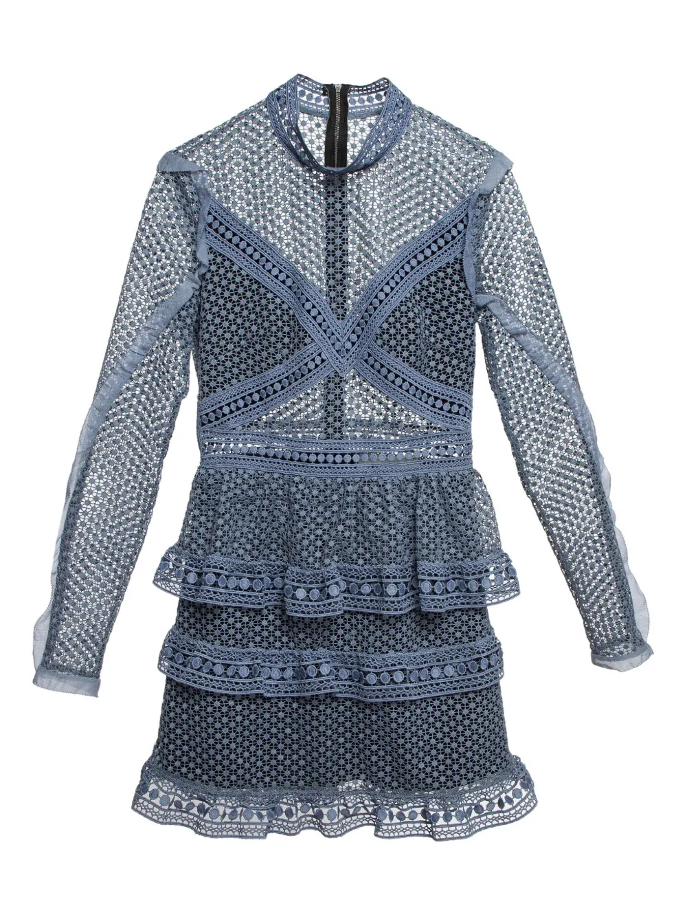 Self-Portrait lace-detail dress | Blue | Image 1