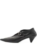 Céline Pre-Owned pointed-toe buckled leather ankle boots - Black