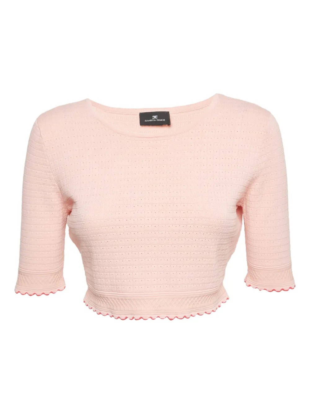 Elisabetta Franchi pre-owned cropped knitted sweater | Pink | Image 1