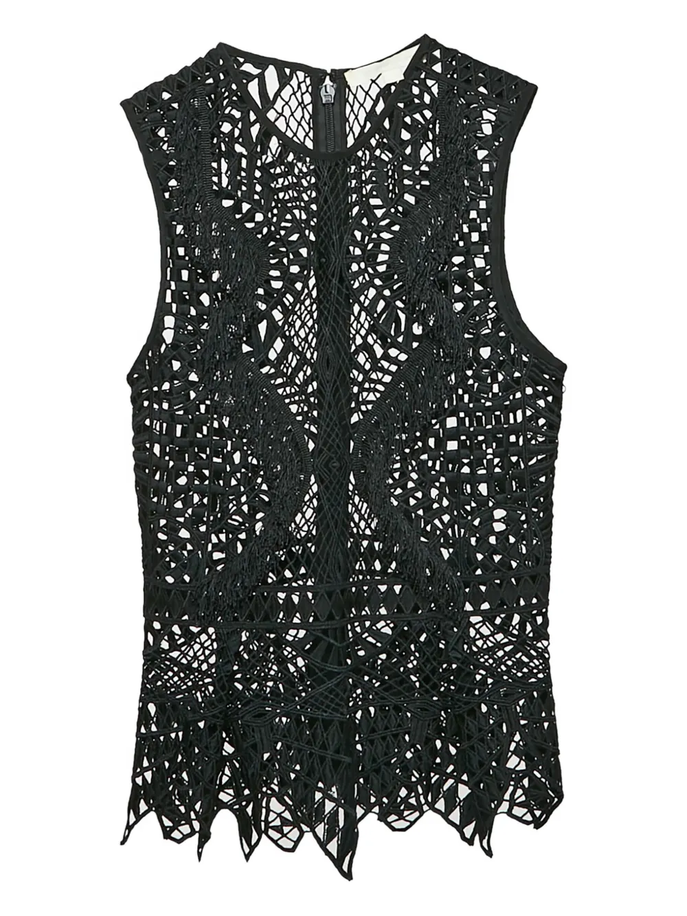 Simkhai top con peplum y encaje | negro | Image 1