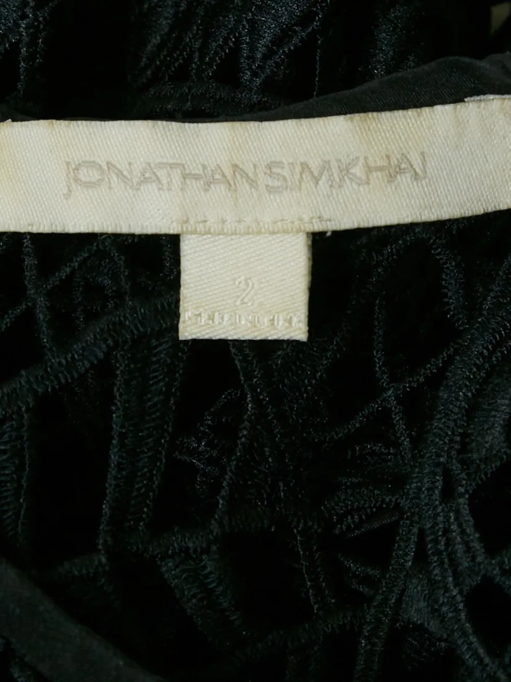 Pre-owned Simkhai Lace Peplum Top In Black