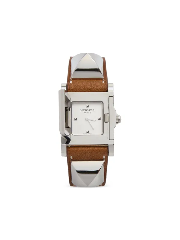Hermès Pre-Owned Reloj Steel Pyramid Studded De 20mm Blanco