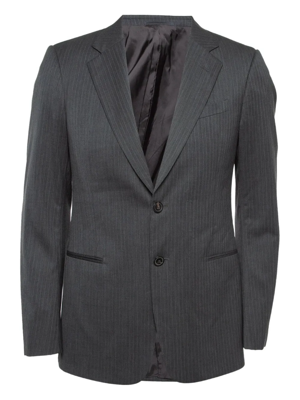 Armani Vintage pinstripe wool blazer | Grey | Image 1