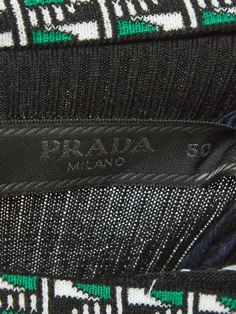 Pre-owned Prada Ribbed Turtleneck Sweater In Black