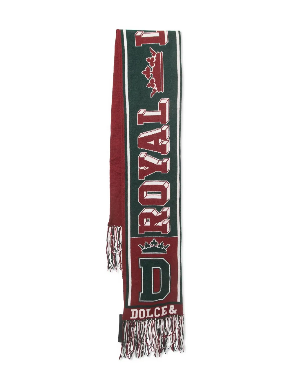 Dolce & Gabbana Pre-Owned logo fringed scarf | Red | Image 1