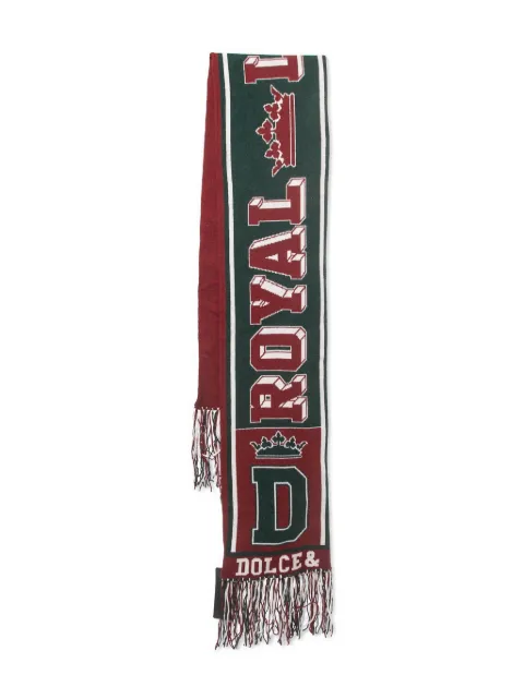 Dolce & Gabbana Pre-Owned logo fringed scarf