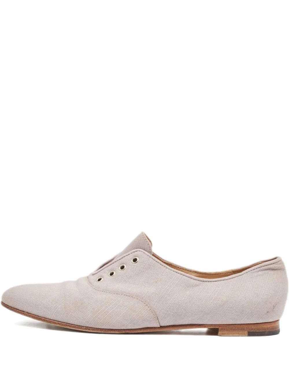Manolo Blahnik pre-owned eyelet-detail shoes | Neutrals | Image 1