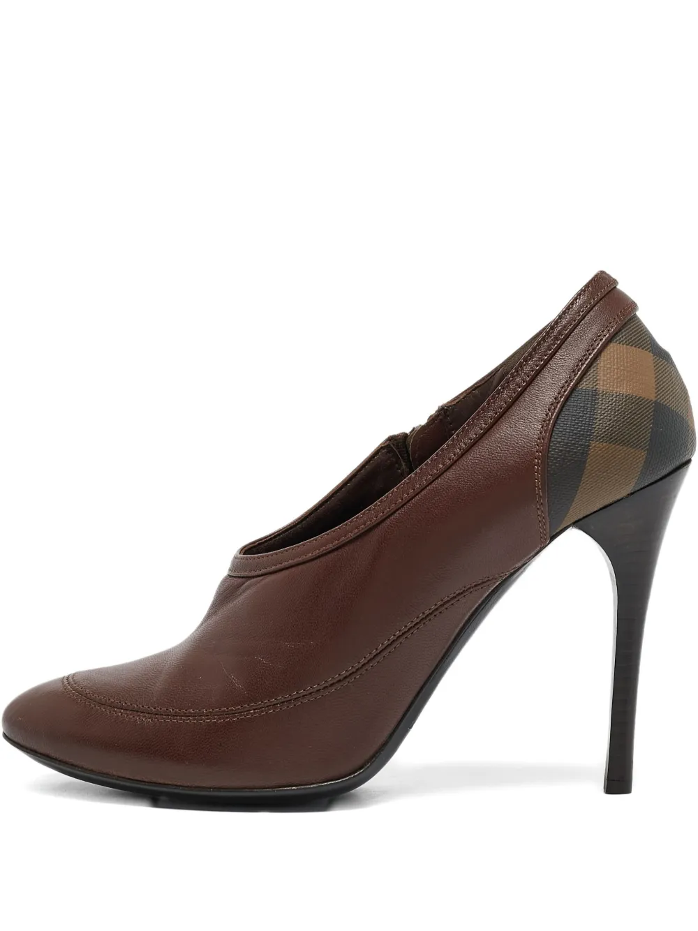 105mm Nova Check heeled boots