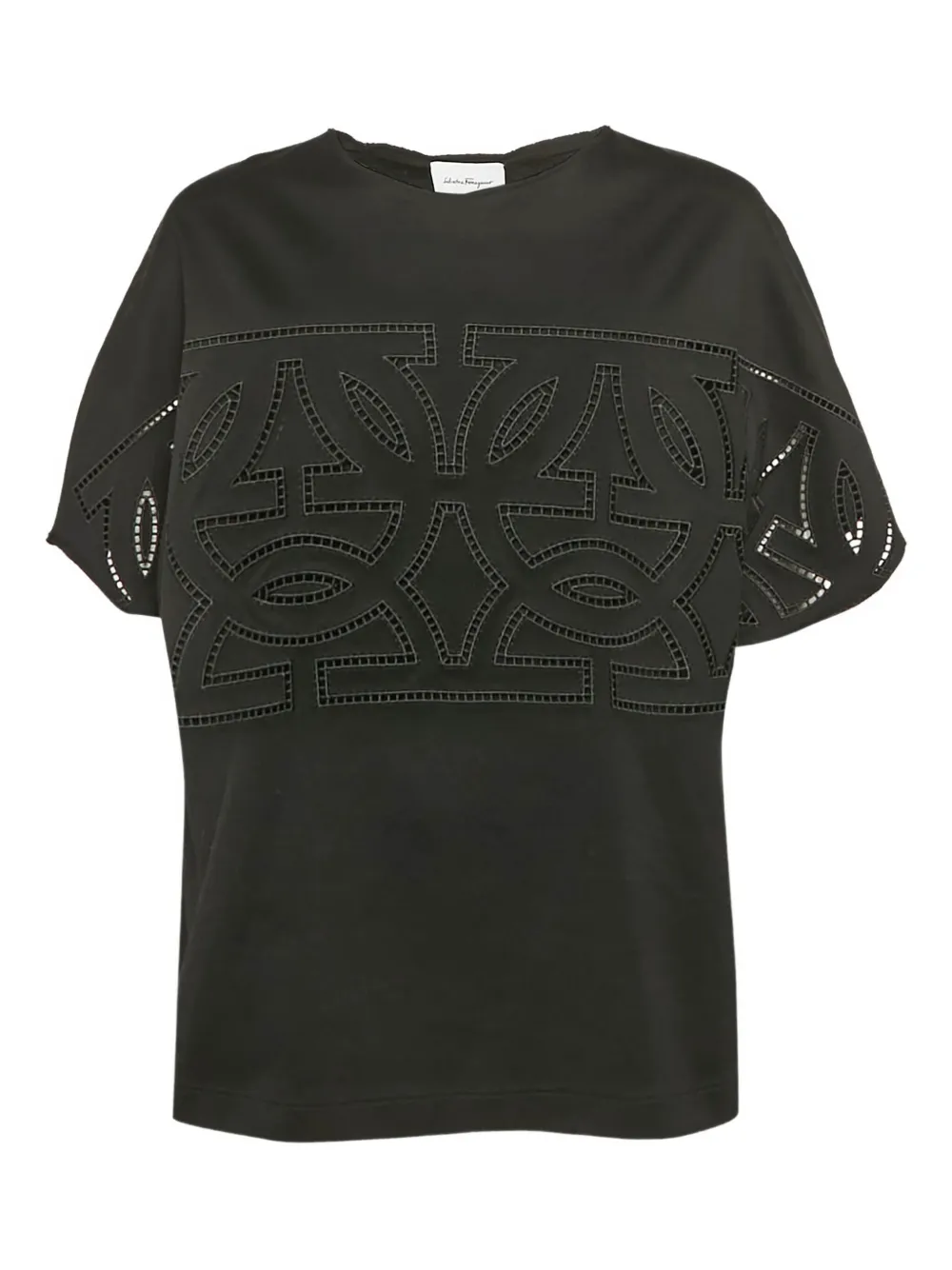 Ferragamo Pre-Owned geometric cut-out t-shirt | Black | Image 1