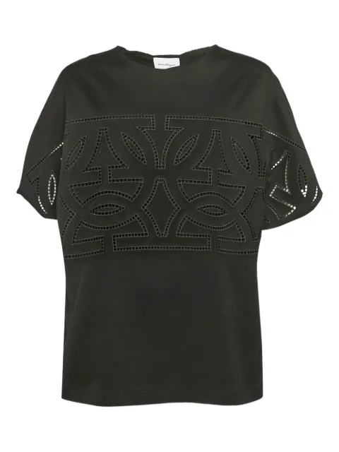 Ferragamo Pre-Owned geometric cut-out t-shirt