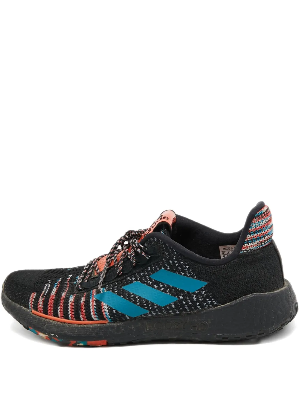 Pre-owned Adidas Originals X Missoni Striped Knit Boost Sneakers In Black