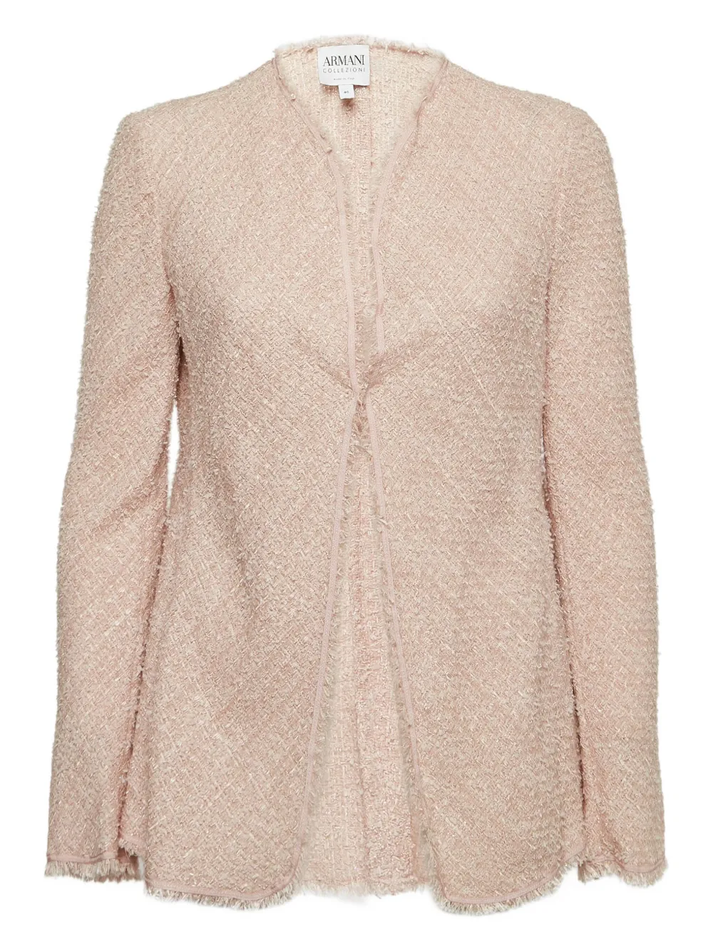 Armani Vintage tweed fringe jacket | Pink | Image 1