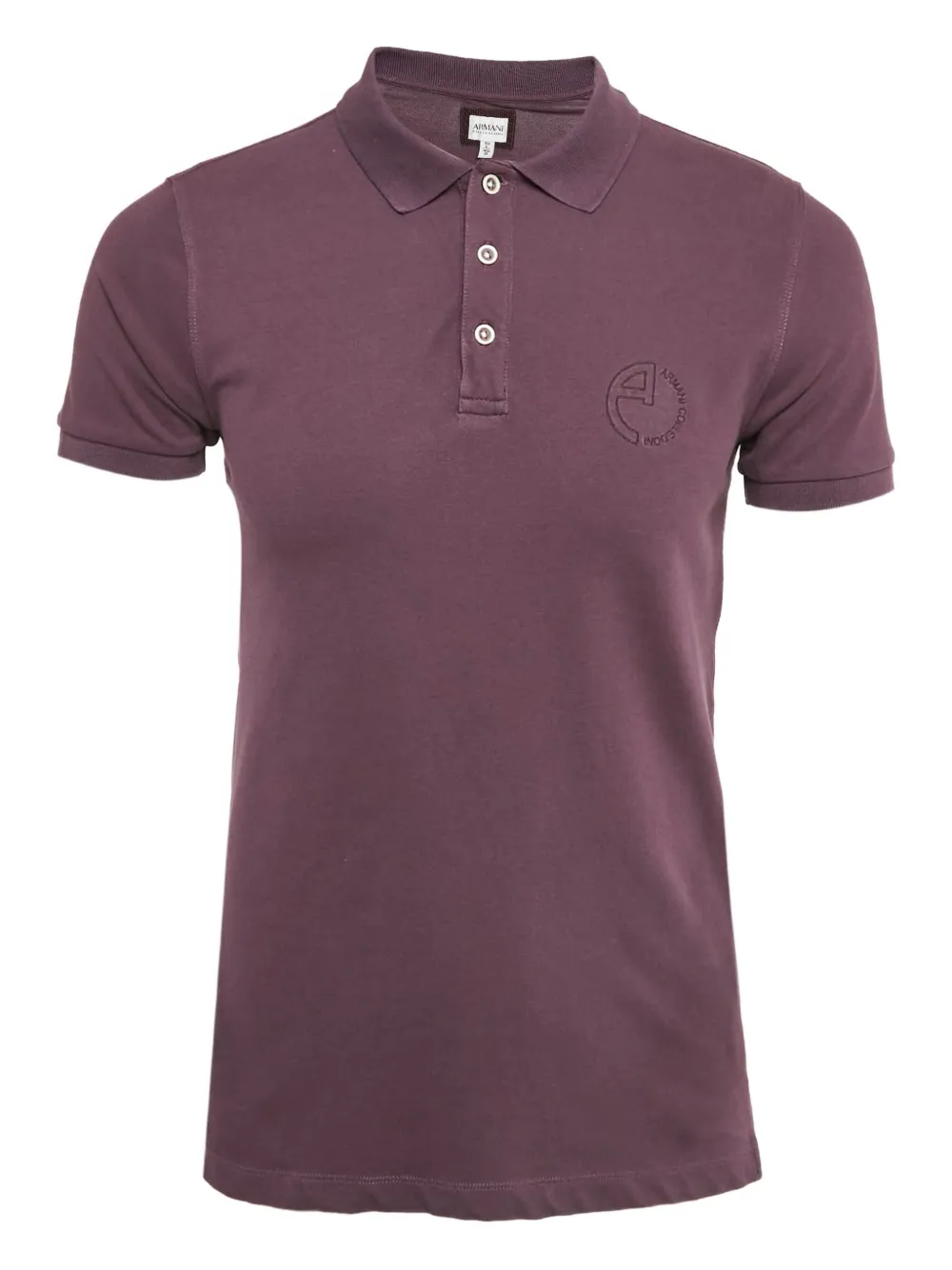 Armani Vintage logo-embroidered polo shirt | Purple | Image 1