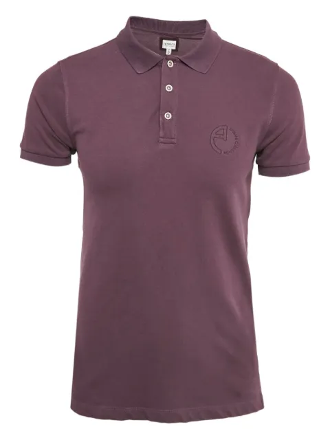 Armani Vintage logo-embroidered polo shirt