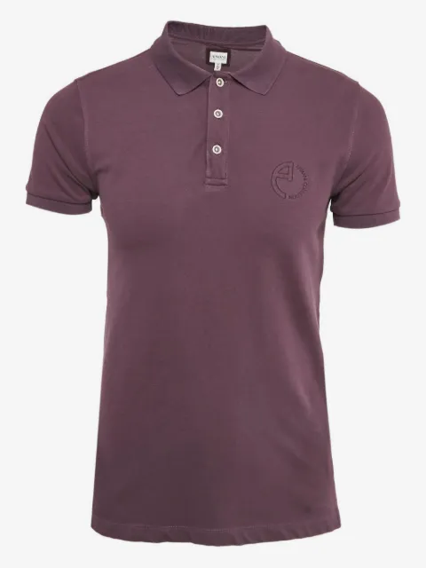 Armani Vintage logo-embroidered polo shirt