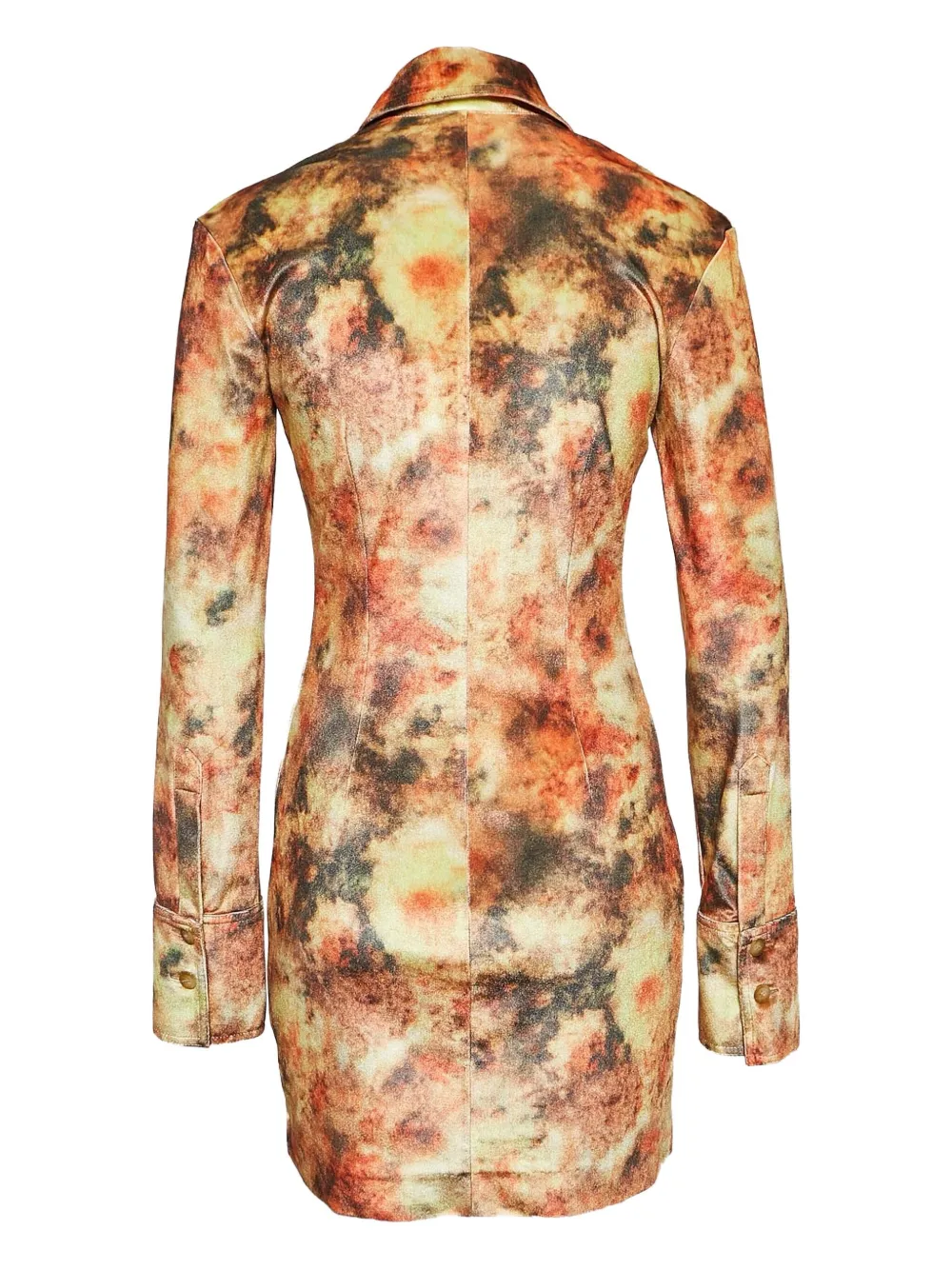 Nanushka Fluwelen blousejurk met bloemenprint - Oranje