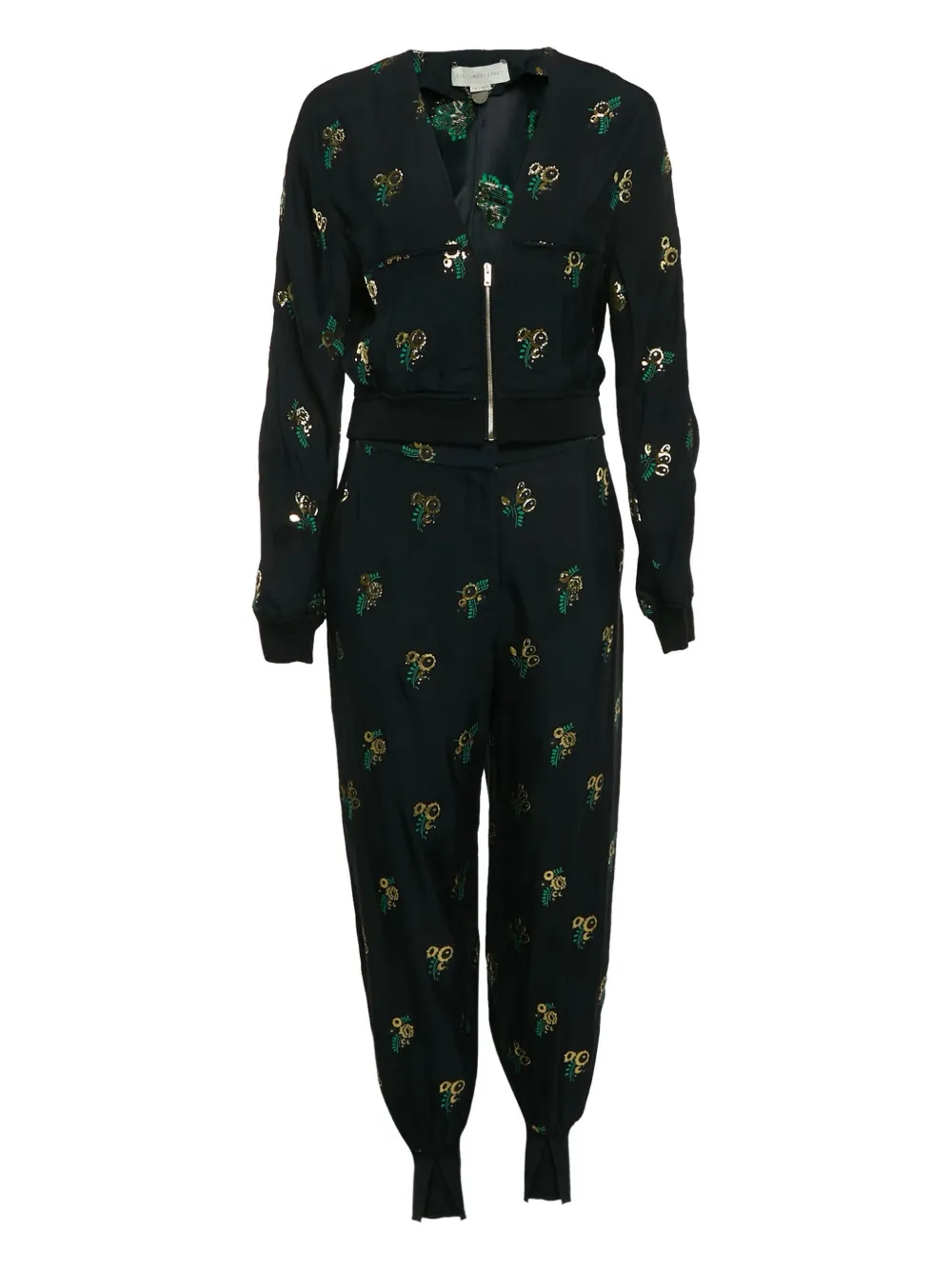 Stella McCartney Pre-Owned embroidered jacquard jumpsuit | Black | Image 1