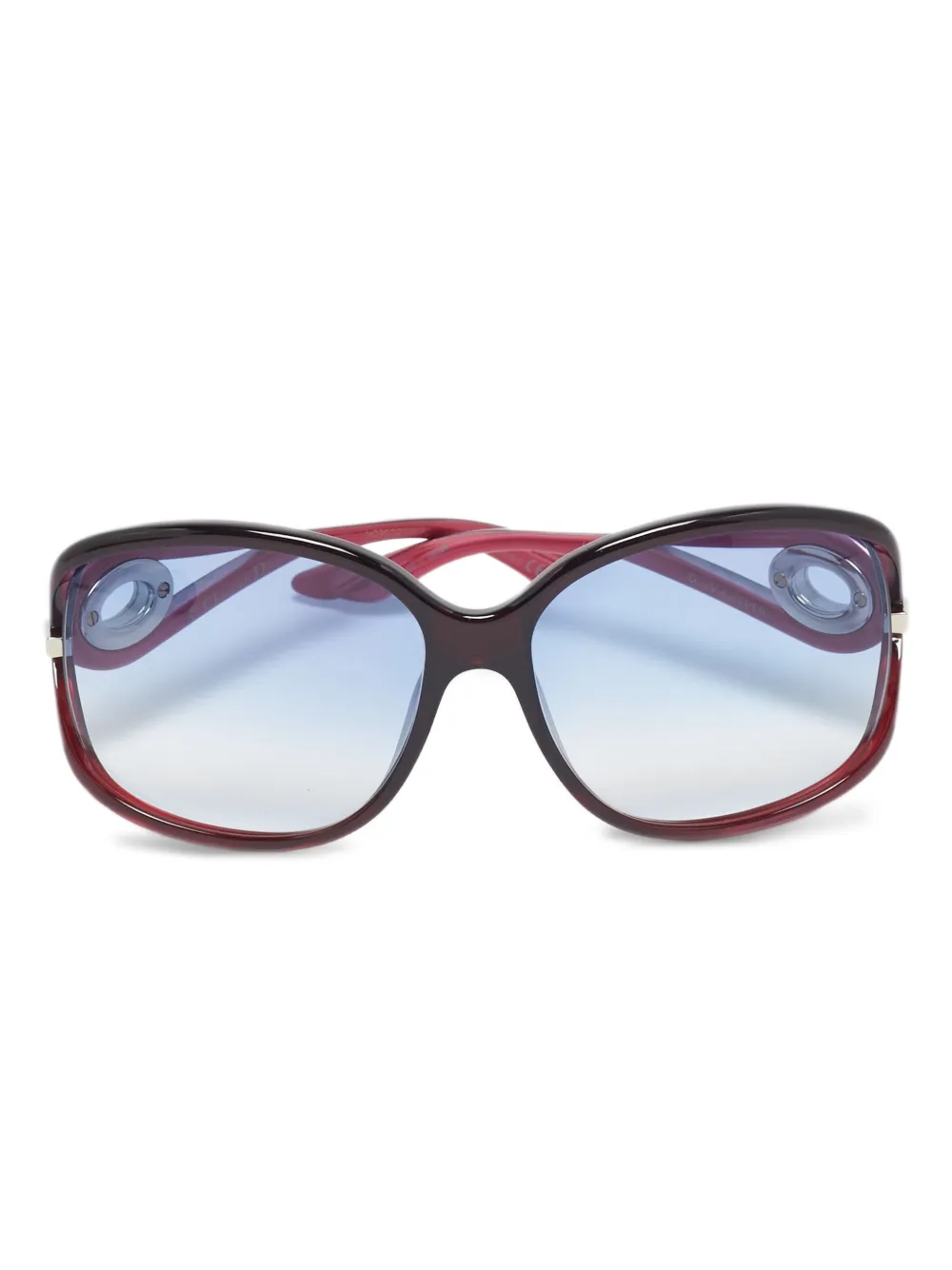 Christian Dior Pre-Owned oversized sunglasses - レッド Christian Dior Pre-Owned oversized sunglasses - レッド
