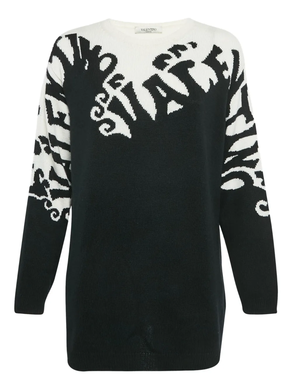logo-jacquard cashmere sweater