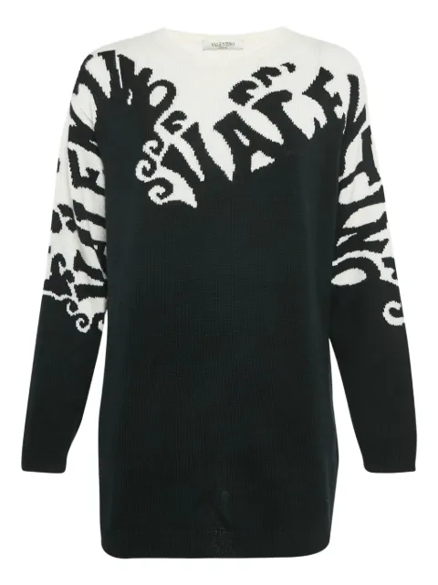Valentino Garavani Pre-Owned suéter con logo en jacquard