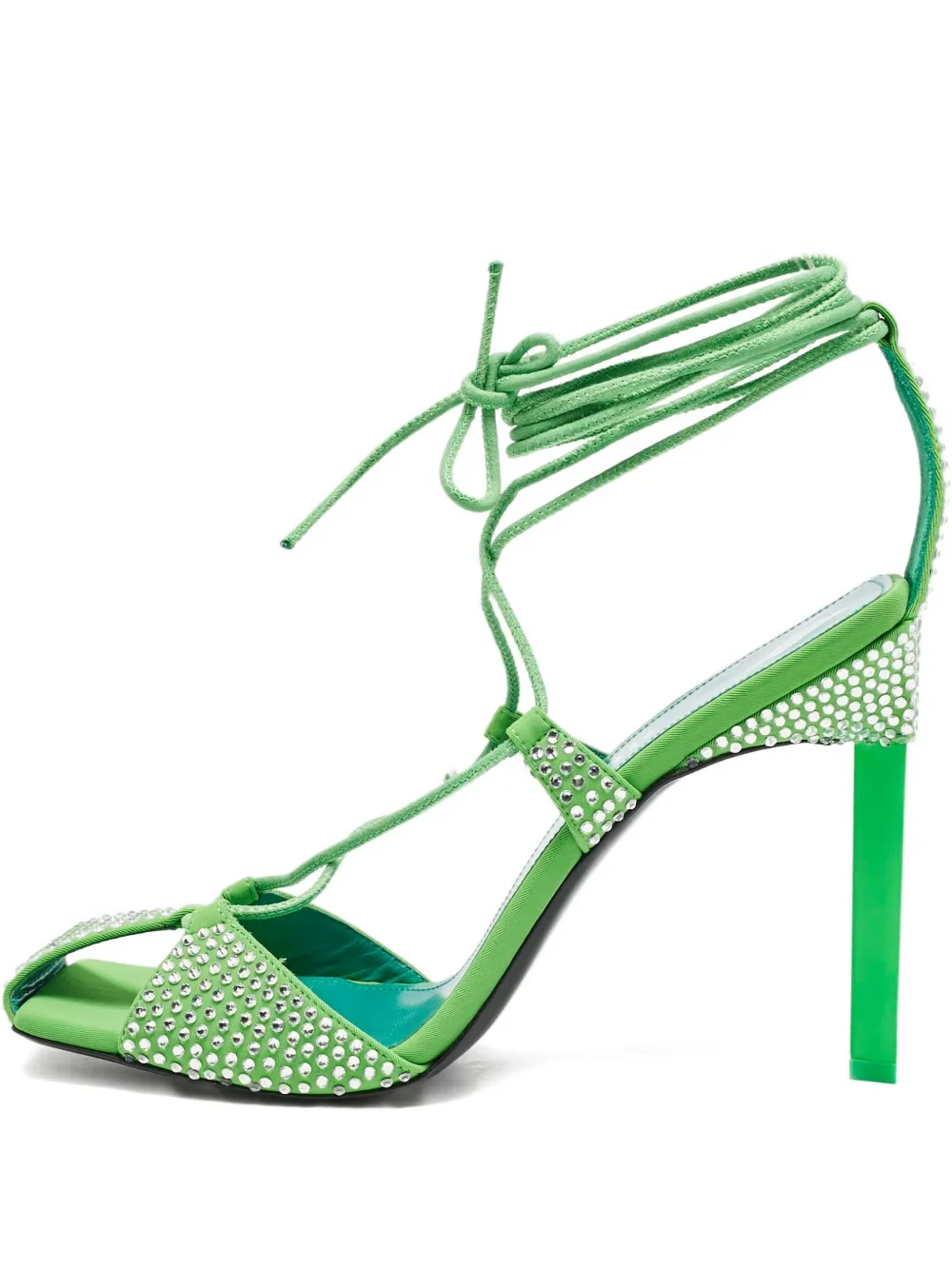 The Attico crystal lace sandals | Green | Image 1