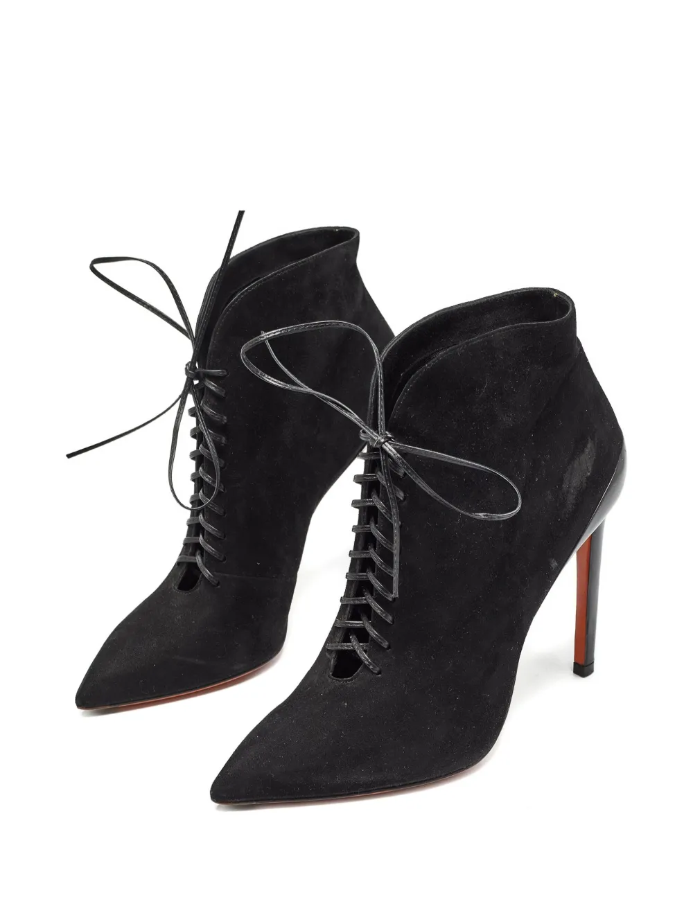 Santoni 135mm lace-up suede boots | Image 2