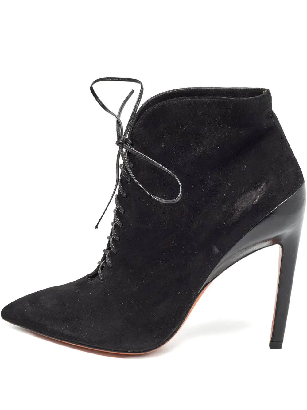 Santoni 135mm lace-up suede boots | Black | Image 1