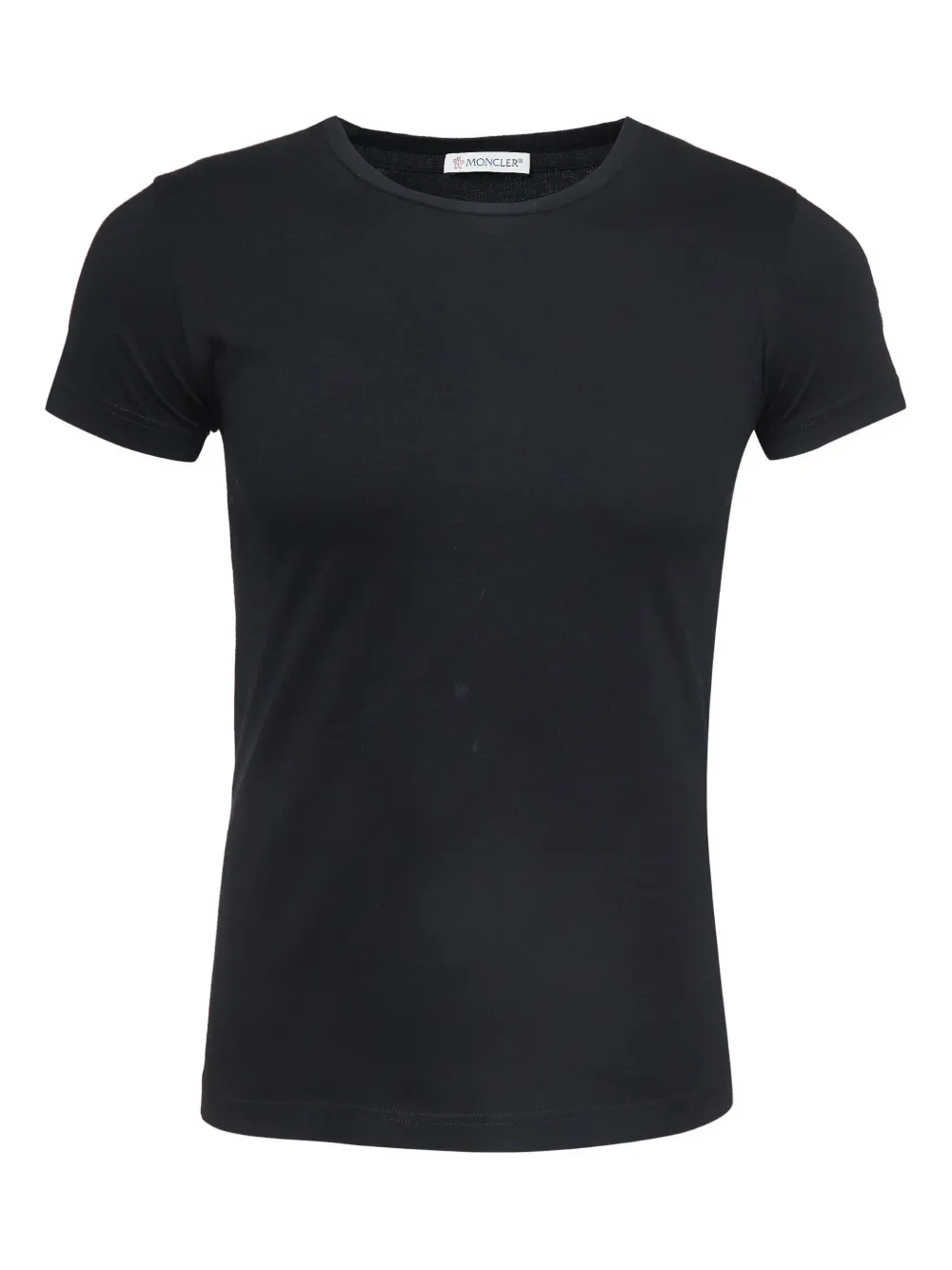 Moncler Vintage pre-owned cotton crew-neck T-shirt | Black | Image 1