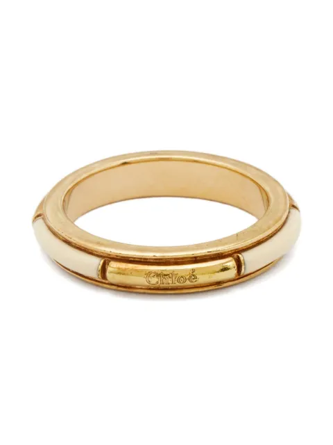 Chloé Pre-Owned anillo con logo grabado