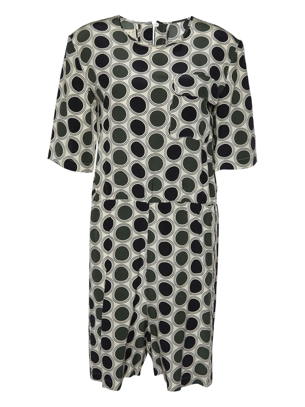 Marni Pre-Owned circle-print playsuit | Green | Image 1