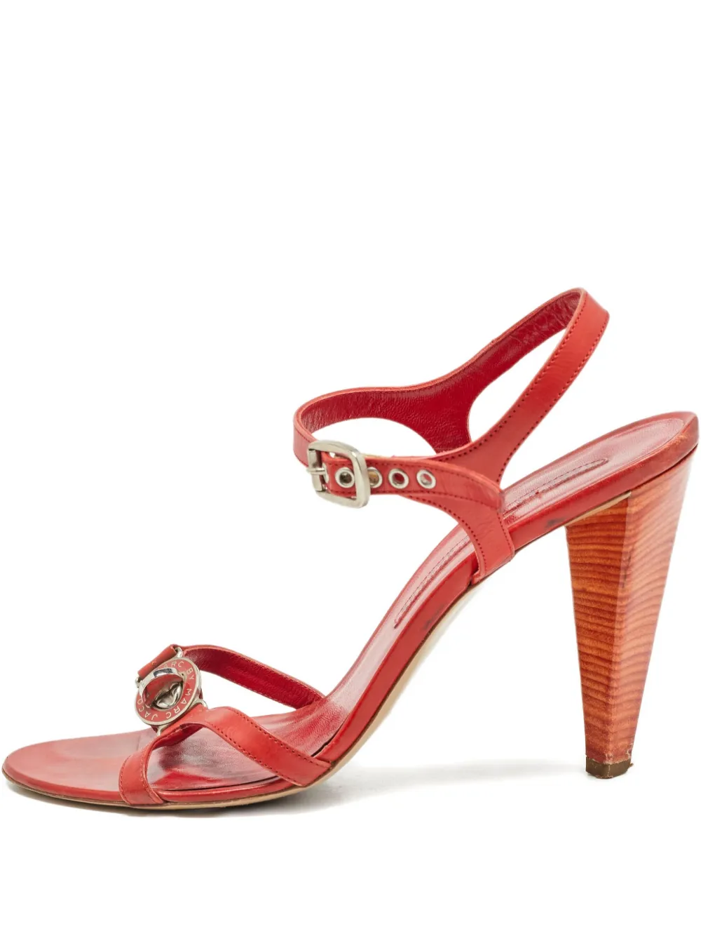 Marc By Marc Jacobs Patent Leather Buckle Sandals - Rosso