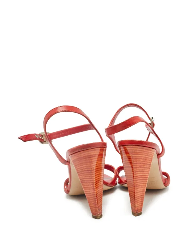 Marc By Marc Jacobs エナメルレザーバックルサンダル | レッド