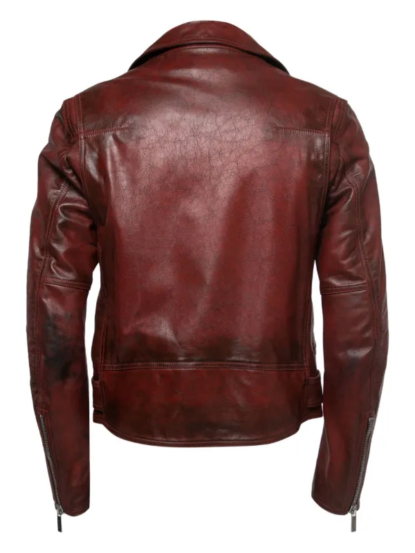 Christian Dior Pre-Owned 2024 レザーライダースジャケット | レッド