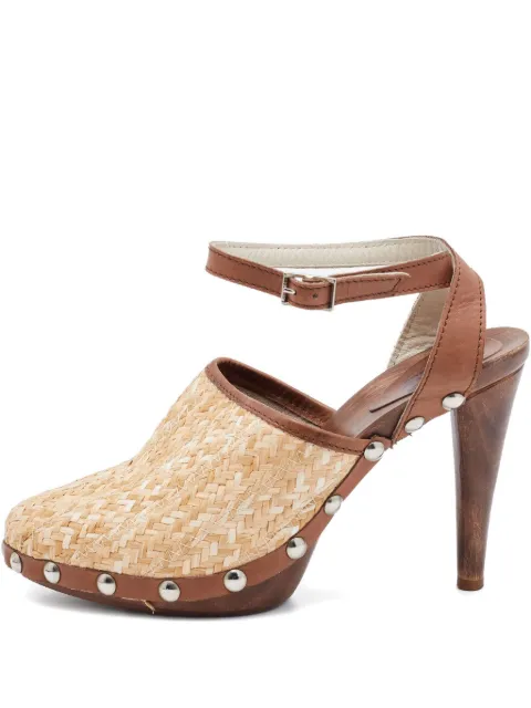 D&G 100mm leather heeled sandals