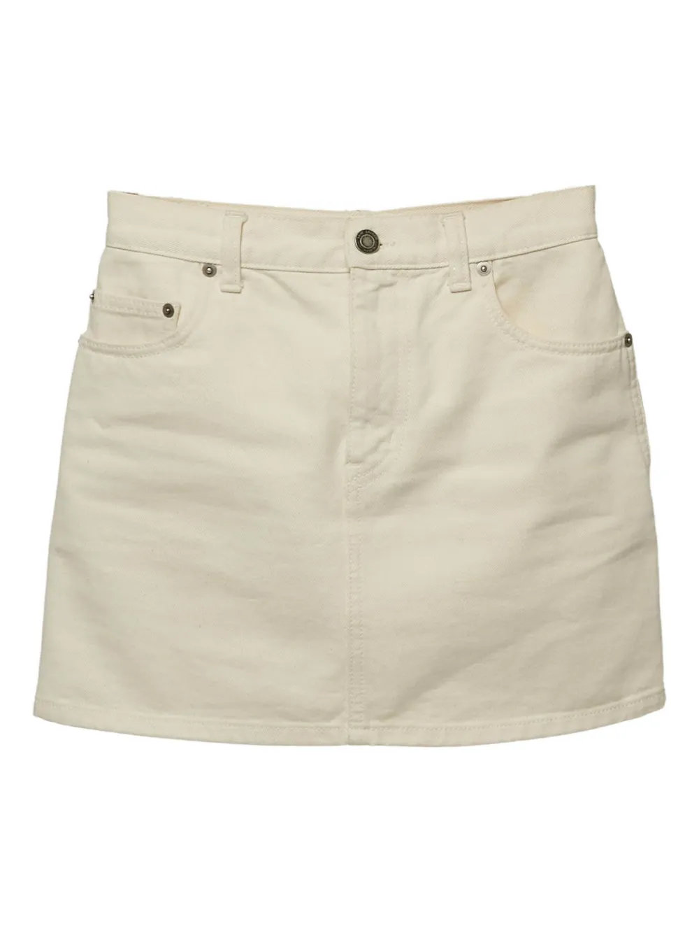 Saint Laurent Pre-Owned denim pocketed skirt | White | Image 1