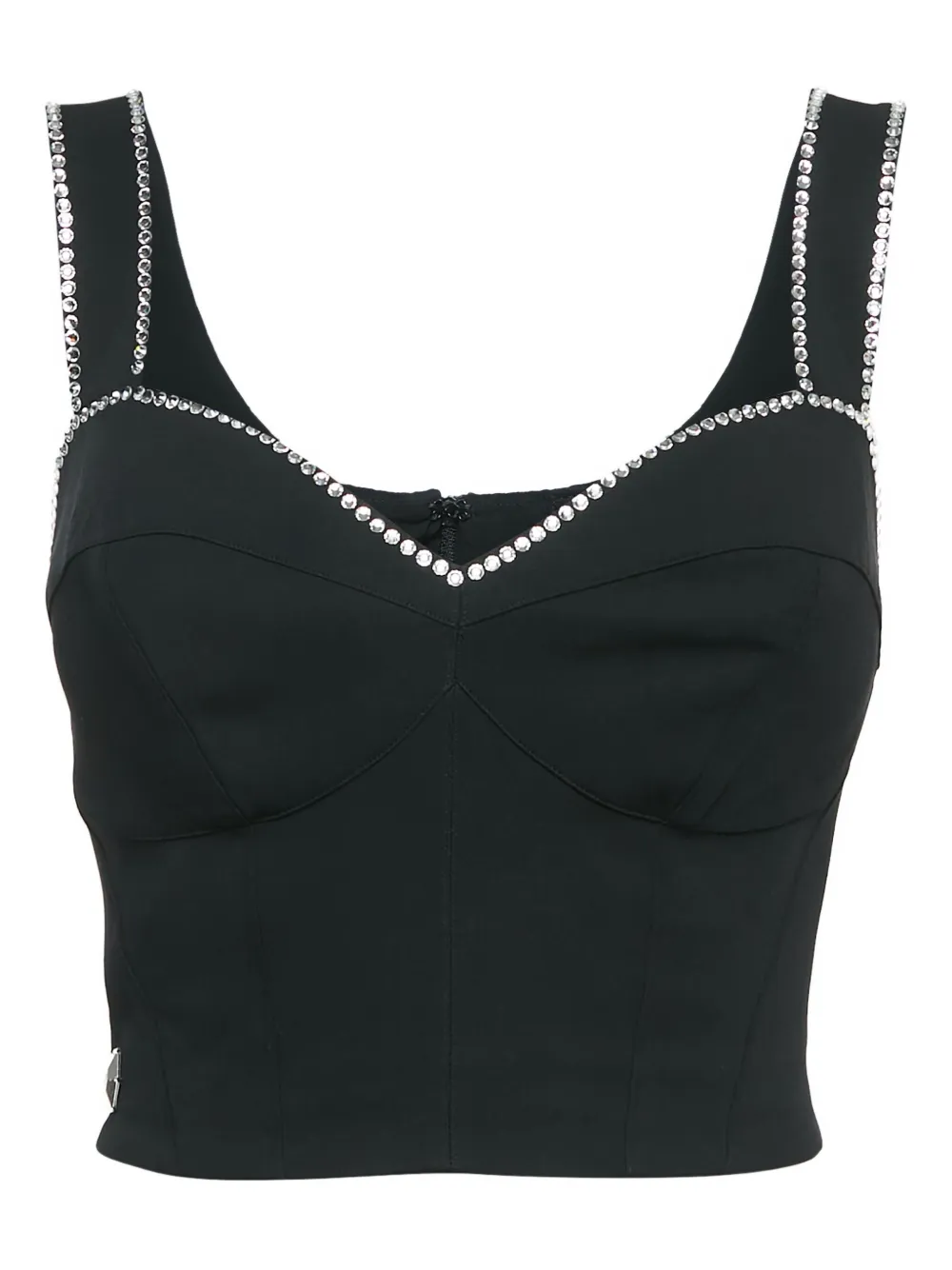 Philip B rhinestone embellishment bustier top | Black | Image 1