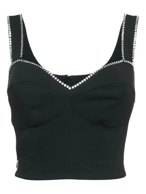 Philip B rhinestone embellishment bustier top
