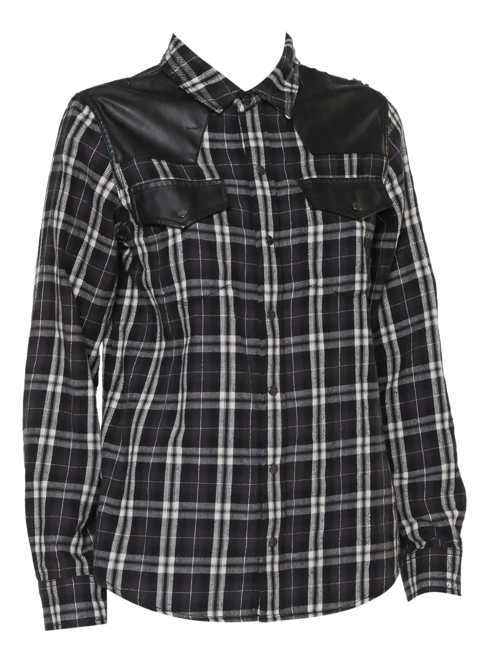 Current/Elliott plaid leather shirt | Image 2