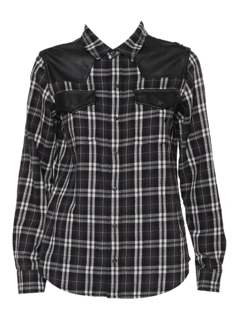 Current/Elliott plaid leather shirt