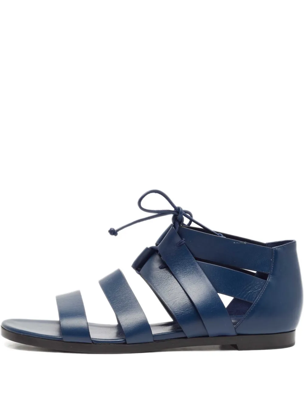 Hermès Pre-Owned leather lace sandals - ブルー Hermès Pre-Owned leather lace sandals - ブルー