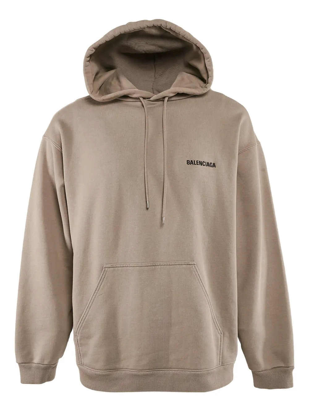Balenciaga Pre-Owned logo-embroidered hoodie | Neutrals | Image 1
