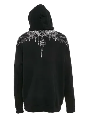 マルセロ バーロン Marcelo Burlon フード パーカー 黒 羽(中古 マルセロ バーロン Marcelo Burlon フード パーカー 黒 羽(中古